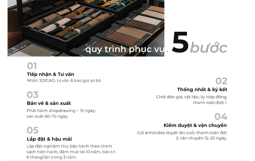 5 bước trong quy trình phục vụ tại Axiang