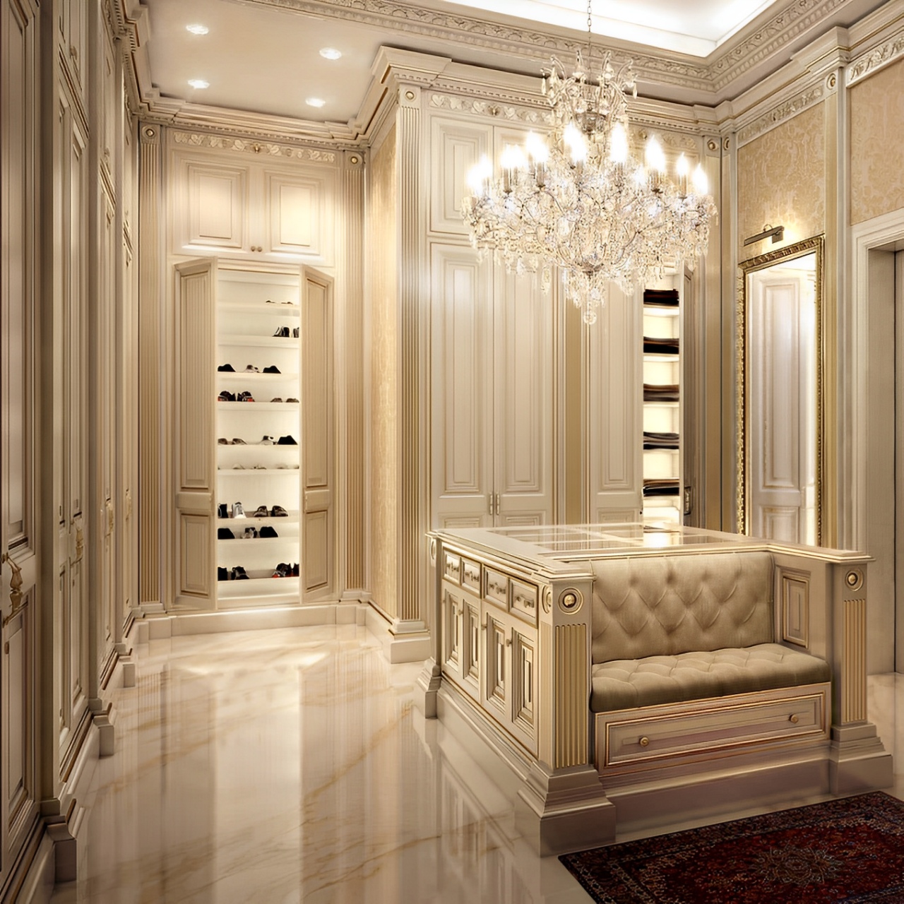 Ánh sáng đóng vai trò quan trọng trong việc tôn lên vẻ đẹp của phong cách Luxury tân cổ điển.